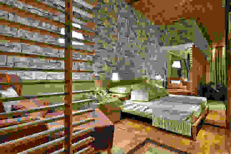 Casa de Fim de Semana, Luciana Savassi Guimarães arquitetura&interiores Luciana Savassi Guimarães arquitetura&interiores Rustic style bedroom