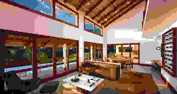 Ana Carolina Cardoso Arquitetura e Design Moderne Wohnzimmer Glas