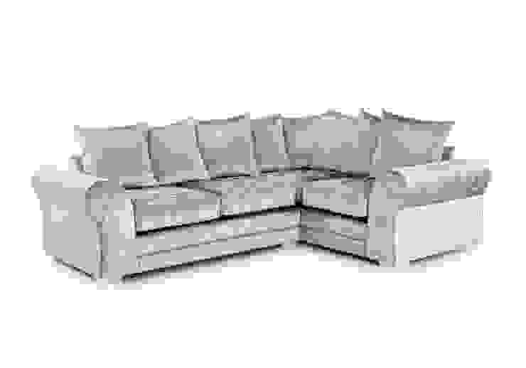 Crushed Velvet Corner Sofas Silver And Black Por In Fashion Crushed Velvet Corner Sofas Silver And
