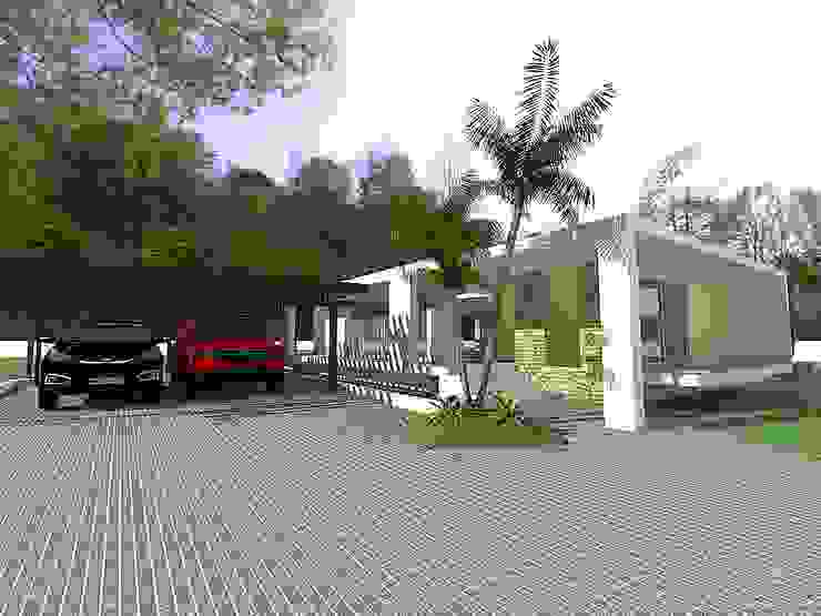 Arq Hernando Fuentes Diseños Case in stile minimalista Cemento Beige