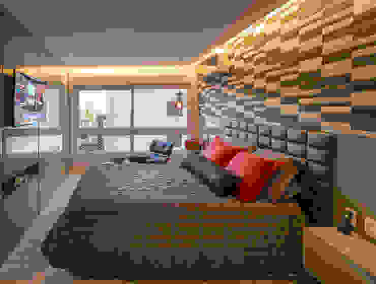 Apartamento Arte Bela Vista, Quadrilha Design Arquitetura Quadrilha Design Arquitetura Modern style bedroom