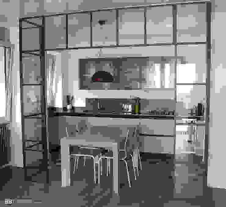 Ristrutturazione di un appartamento di 60 mq , BB1 LABORATORIO DI ARCHITETTURA & DESIGN BB1 LABORATORIO DI ARCHITETTURA & DESIGN Einbauküche