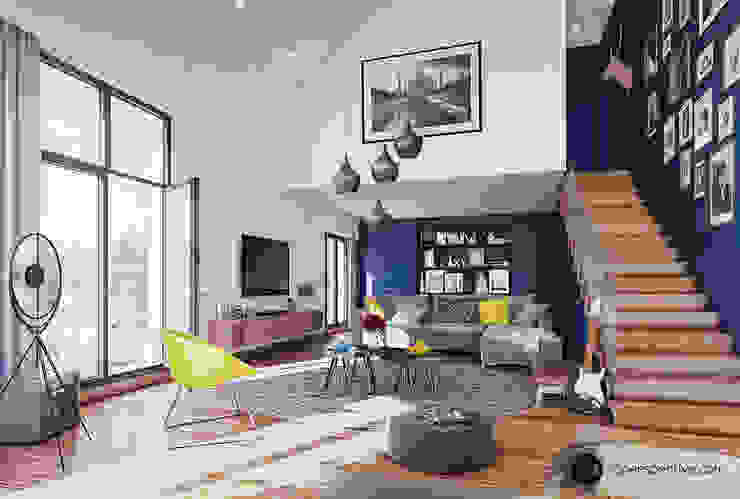 blue livingroom interior, daperspective daperspective