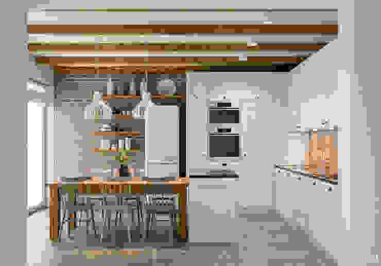 Projekt wnętrz domu jednorodzinnego w Krakowie, PRØJEKTYW | Architektura Wnętrz & Design PRØJEKTYW | Architektura Wnętrz & Design Skandynawska kuchnia