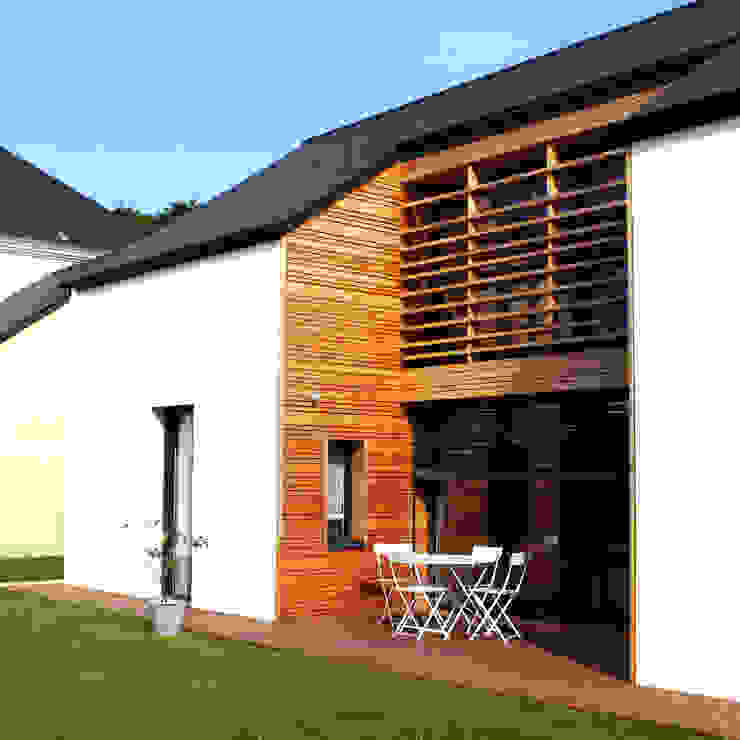 Maison bois G2, yg-architecte yg-architecte Passivhaus Massivholz Holznachbildung