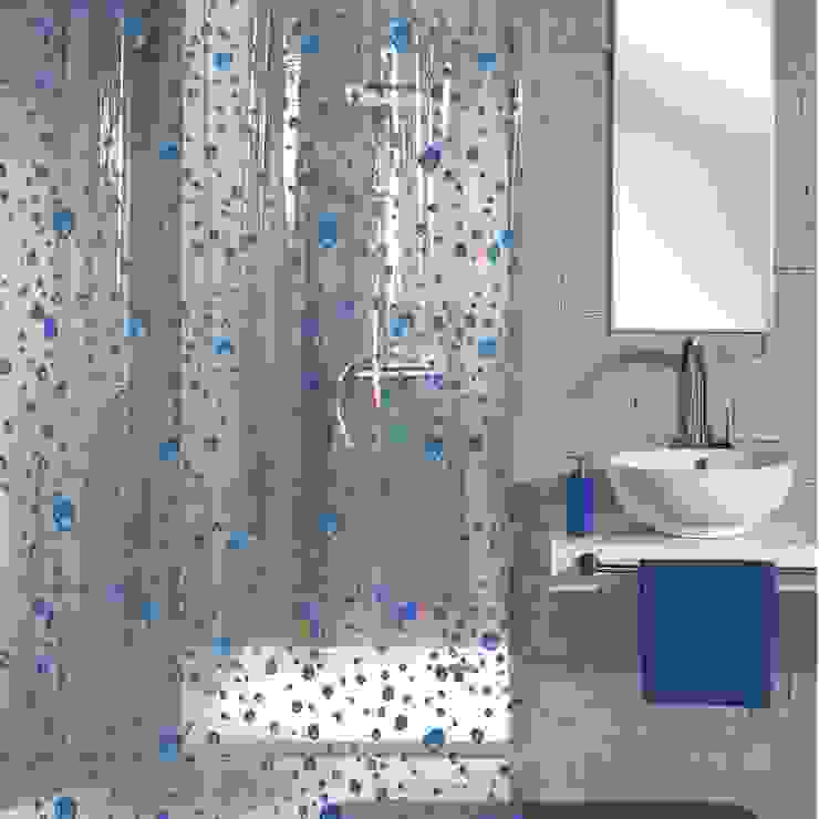 Bubble Navy Blue Shower Curtain King of Cotton BañosTextiles y accesorios Azul bathroom,cotton,shower curtain