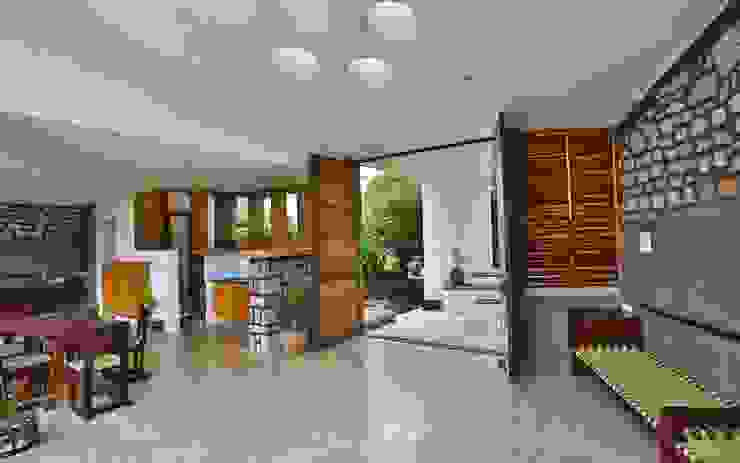 Villa Aaranyak, prarthit shah architects prarthit shah architects 现代客厅設計點子、靈感 & 圖片