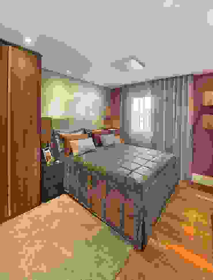 Apto em Santo André Espaço Alessandra Luz Casa & Jardim Quartos ecléticos