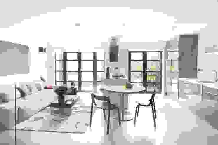 London duplex kitchen living room overview ESTHERRICO Design & Businness Modern dining room
