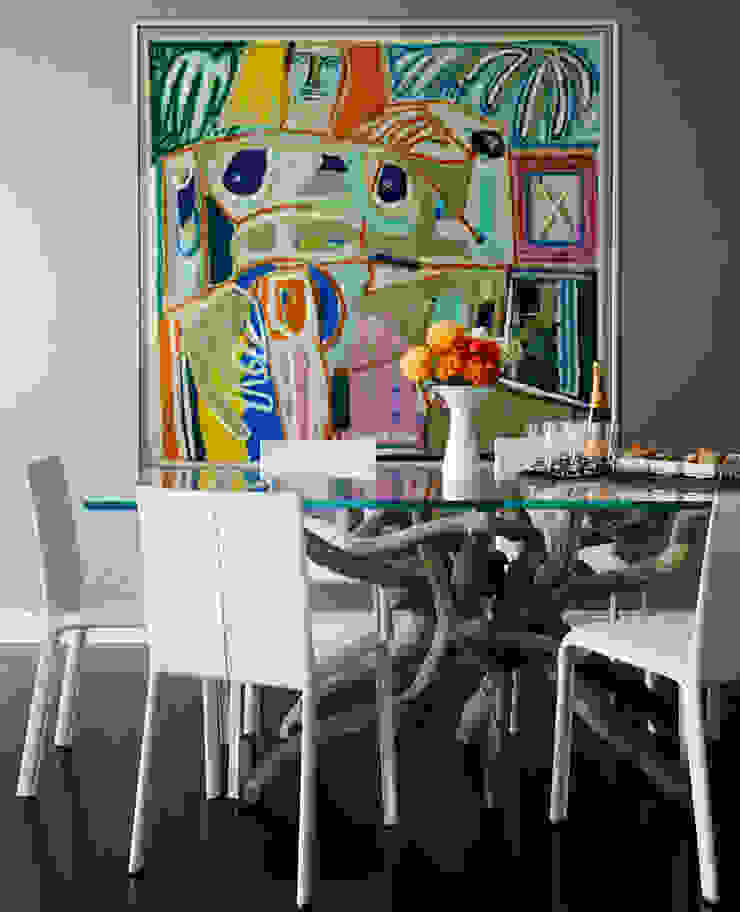 Dining Room Douglas Design Studio Dining room White Chairs & benches