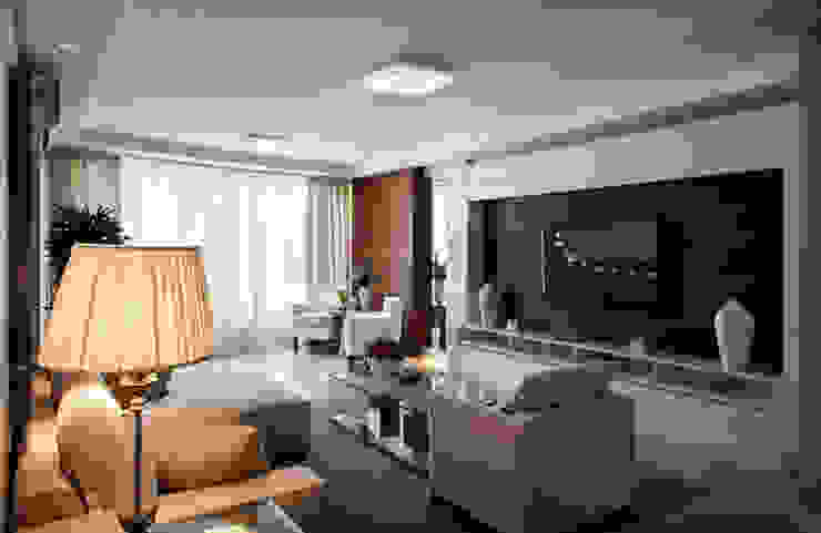 Flávia Kloss Arquitetura de Interiores Salones clásicos Tablero DM Ámbar/Dorado