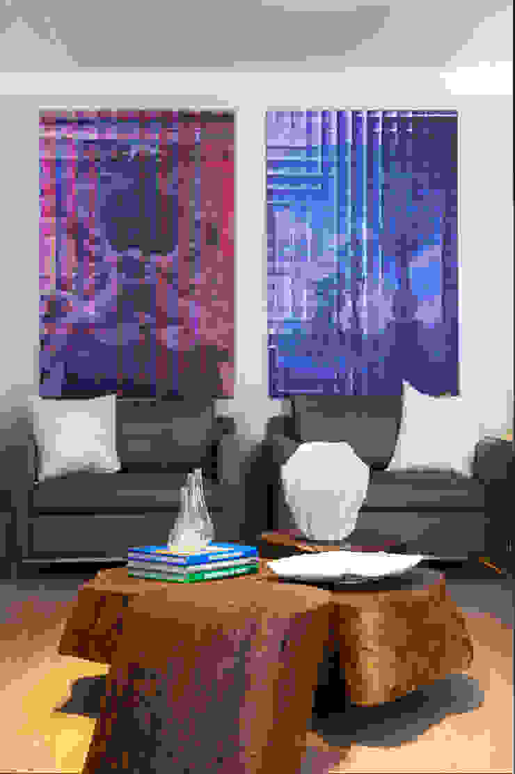 Sala de Estar Decor KB Interiores Salas de estar modernas Vidro Roxo/violeta Acessórios e Decoração