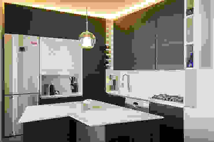 Fabio Carria CocinaAlmacenamiento y despensa Madera maciza Marrón