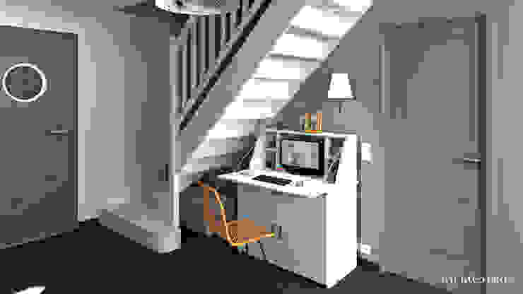 Dressing et bureau sur mesure, MJ Intérieurs MJ Intérieurs Modern Corridor, Hallway and Staircase