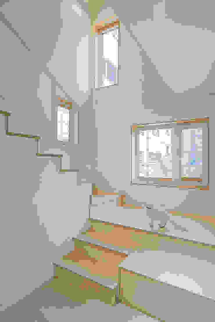 소하 건축사사무소 SoHAA Коридор, прихожая и лестница в модерн стиле