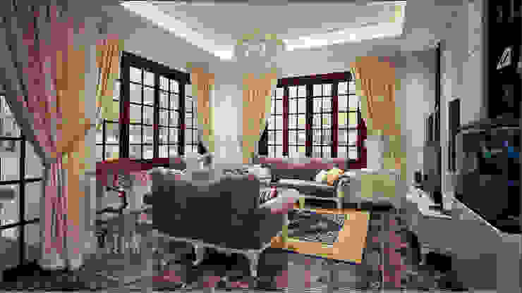 BIỆT THỰ AN ĐÔNG, DCOR DCOR Asian style living room