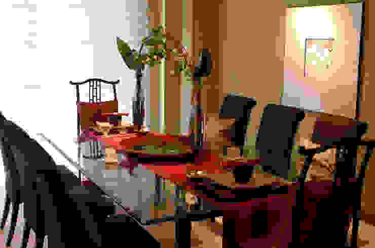Dining Room E&U Ruang Olahraga Gaya Asia Batu Bata Beige