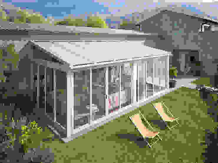 Pergola 3 Facile Giulio Barbieri S.r.l. Giardino d'inverno minimalista Alluminio / Zinco pergola,veranda,pergolato,pergole,giardino d'inverno,copertura terrazzo,tettoie da esterno,verande a vetri