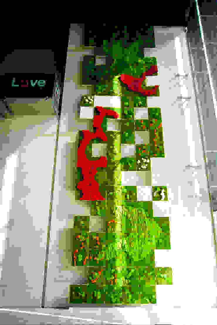 Jardín vertical en hall de entrada oficinas centrales Orange (Madrid