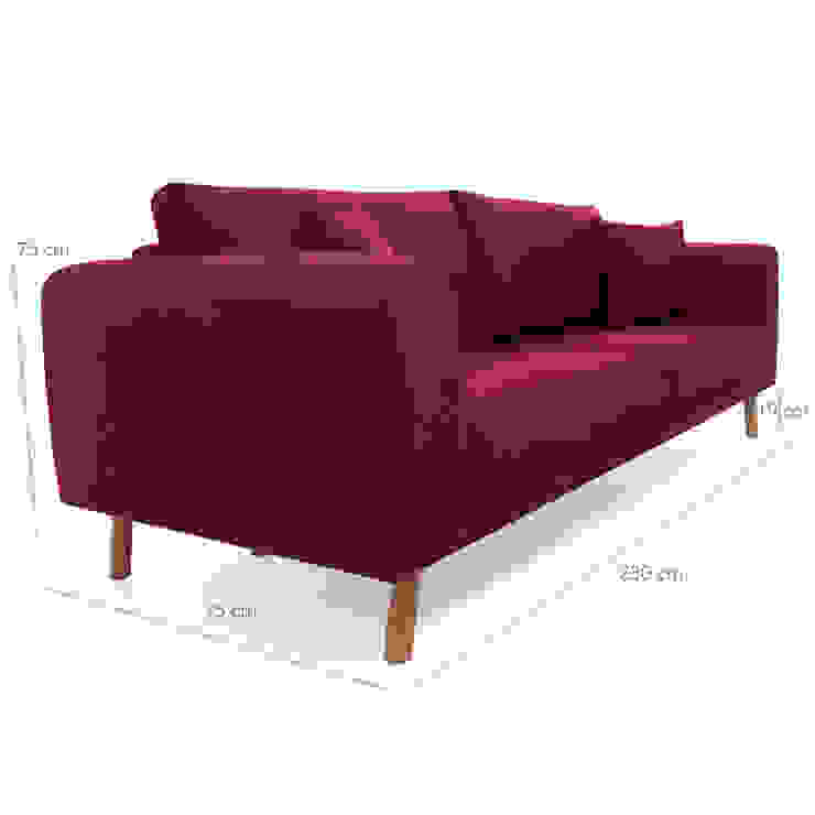 Lucky Yatakli Uclu Yatakli Kanepe Bordo Homify
