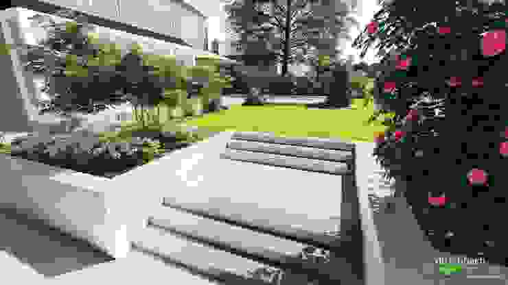 Einbau eines Pools in einen vorhandenen Garten mit neuem Gartenzugang dirlenbach - garten mit stil