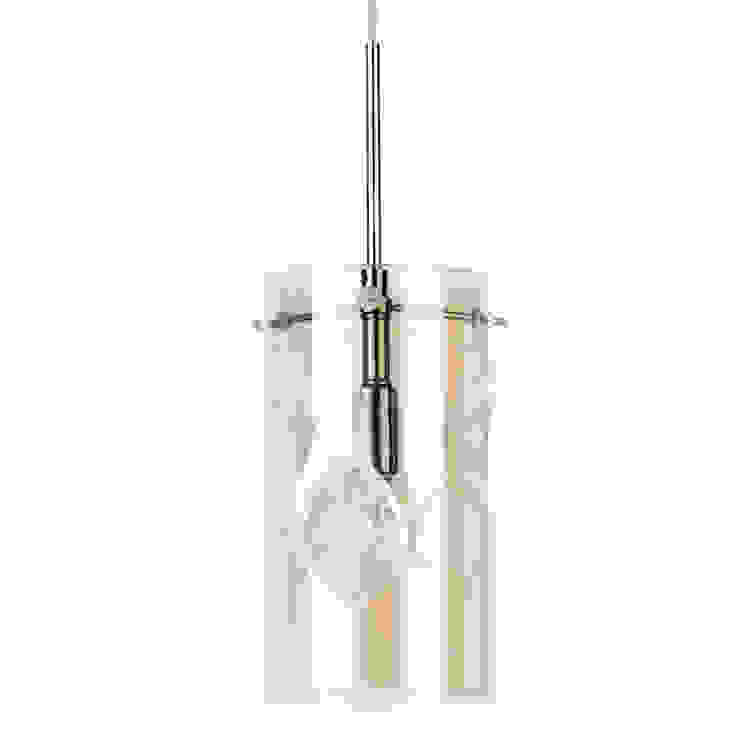 Monet 1 Light Champagne Tinted Glass Ceiling Pendant - Chrome Litecraft SoggiornoIlluminazione Vetro