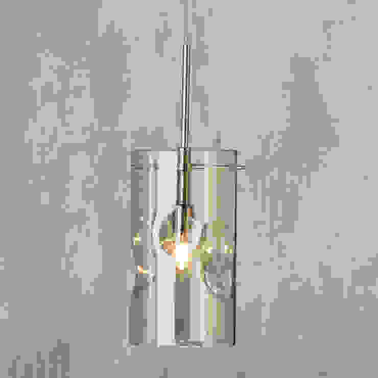 Monet 1 Light Champagne Tinted Glass Ceiling Pendant - Chrome Litecraft SoggiornoIlluminazione Vetro