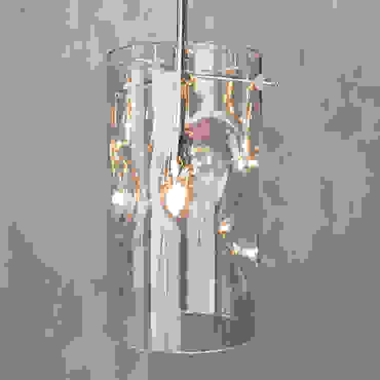 Monet 1 Light Champagne Tinted Glass Ceiling Pendant - Chrome Litecraft SoggiornoIlluminazione Vetro