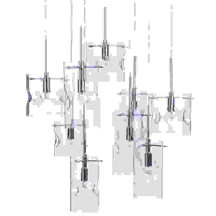 Monet 9 Light Petroleum Tinted Glass Ceiling Pendant Litecraft SoggiornoIlluminazione Vetro