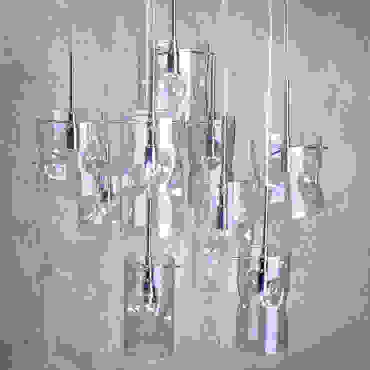 Monet 9 Light Petroleum Tinted Glass Ceiling Pendant Litecraft SoggiornoIlluminazione Vetro