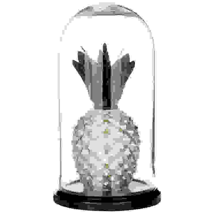 Glass Pineapple Bell Jar Table Lamp - Glass Litecraft Living roomLighting Glass