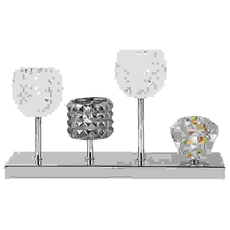 Gatsby 4 Light Glass Table Lamp - Chrome Litecraft Living roomLighting Glass
