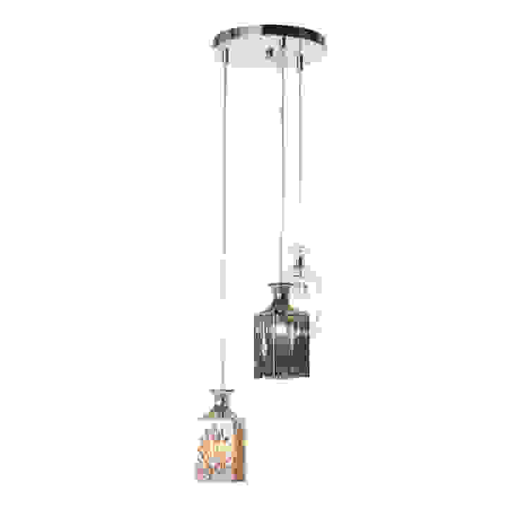 Gatsby 3 Light Cluster Pendant Light With Glass Shades - Chrome Litecraft Living roomLighting