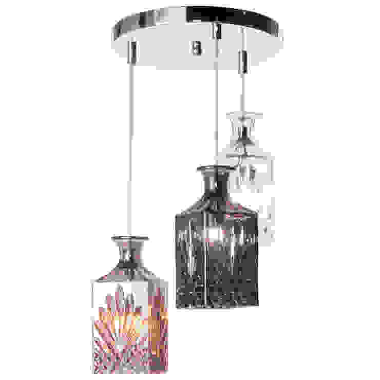 Gatsby 3 Light Cluster Pendant Light With Glass Shades - Chrome Litecraft Living roomLighting