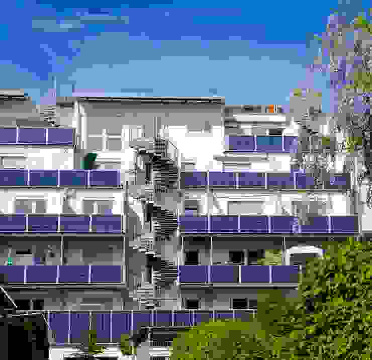 Balkonbrüstungen als Photovoltaik Frey Gruppe Moderne Häuser