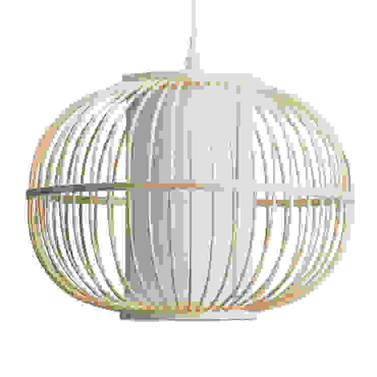 Skittle Easy to Fit Light Shade Rattan Globe - Wood Litecraft SoggiornoIlluminazione