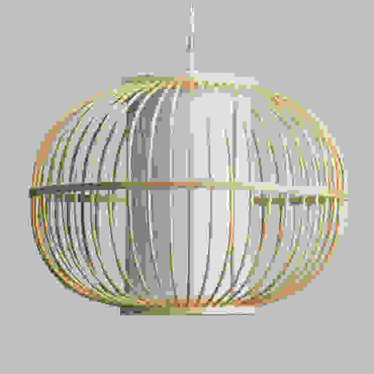 Skittle Easy to Fit Light Shade Rattan Globe - Wood Litecraft SoggiornoIlluminazione