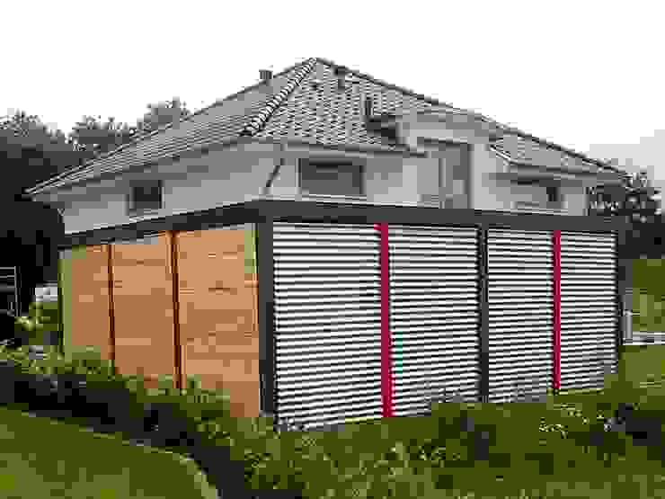 Stahlcarport Rückseite: Carport von Carport-Schmiede GmbH & Co. KG - Hersteller für Metallcarports und Stahlcarports