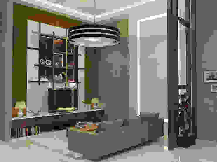 Living Room, PEKA INTERIOR PEKA INTERIOR Ruang Keluarga Modern Grey living room,backdrop tv,modern,cabinet,backdop