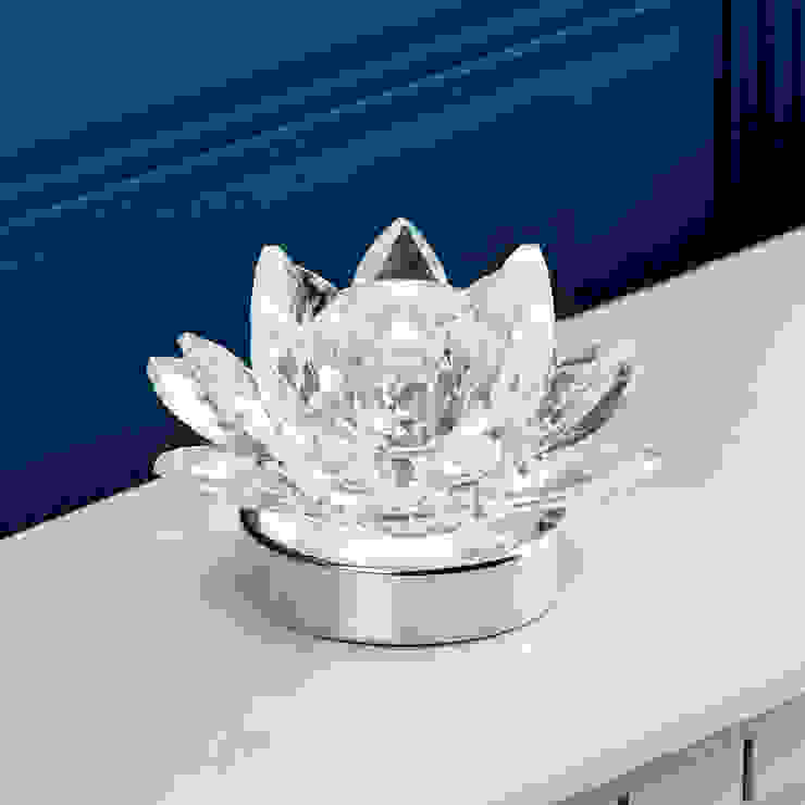 1 Light LED Lotus Style Crystal Table Lamp - Chrome Litecraft Living roomLighting