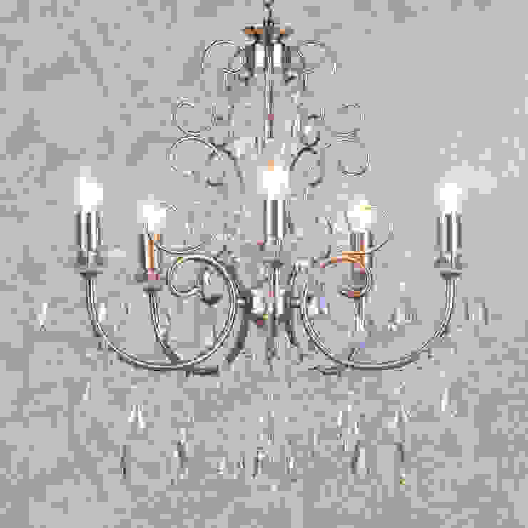Madonna Chandelier 5 Light Dual Mount Antique Brass Litecraft Living roomLighting
