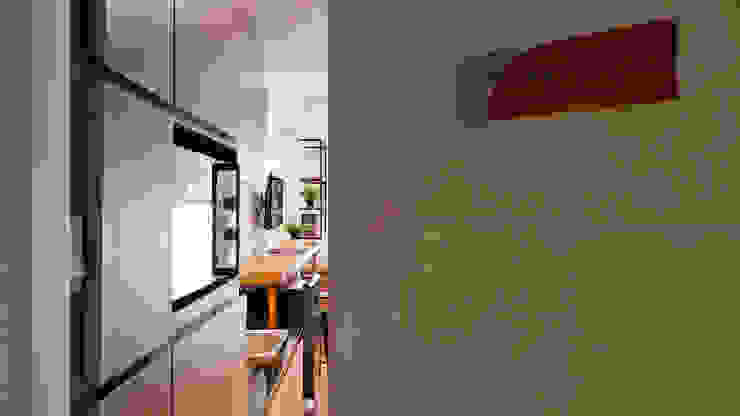 CF/6 Studio, INK DESIGN STUDIO INK DESIGN STUDIO Minimalist corridor, hallway & stairs Beige