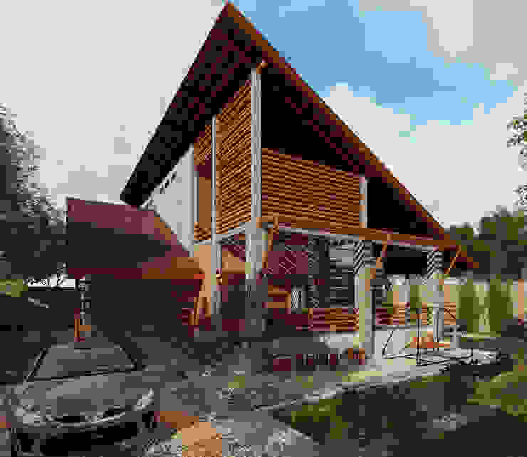 Desain Rumah Kayu Eklektik Sempurna Karya Arsitek Tangerang