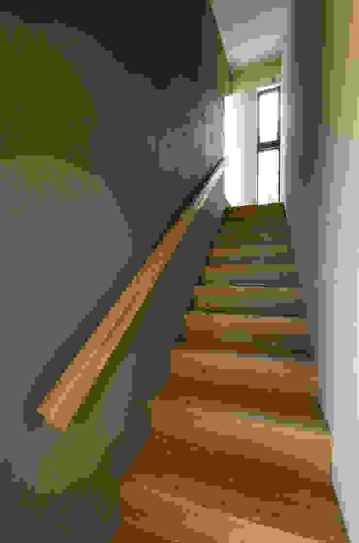 一級建築士事務所アールタイプ Modern Corridor, Hallway and Staircase Wood Wood effect