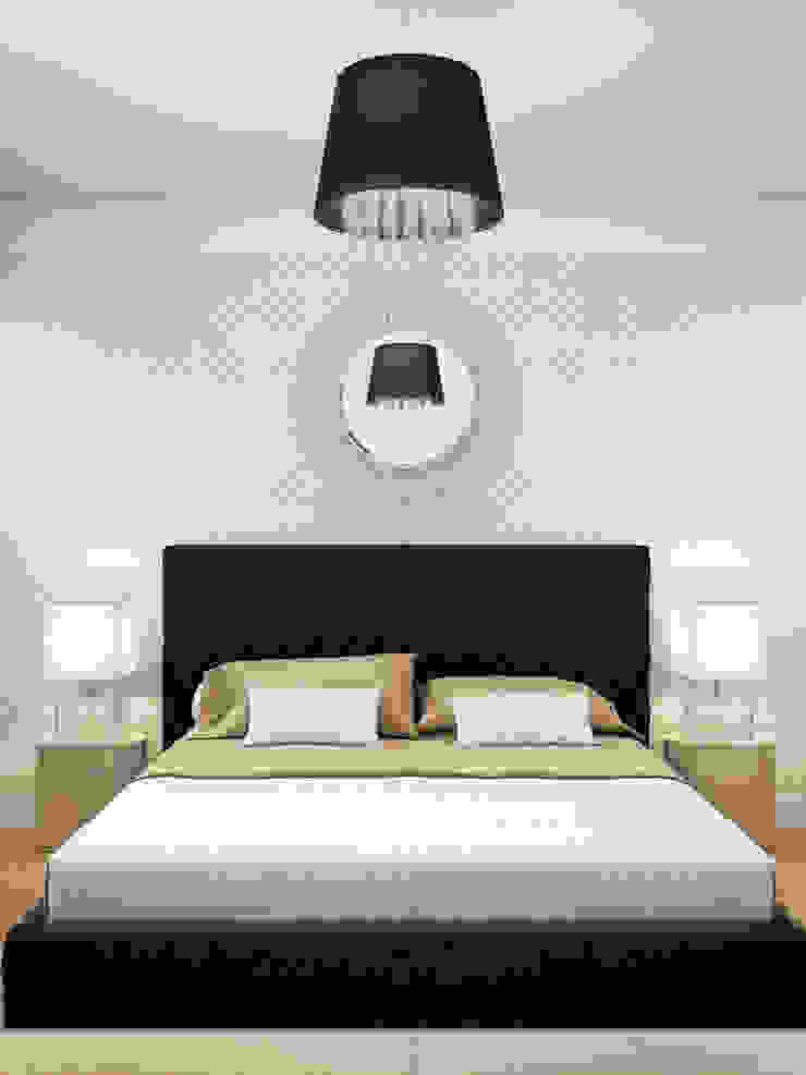House in Zagorsk, Russia EVGENY BELYAEV DESIGN Modern style bedroom
