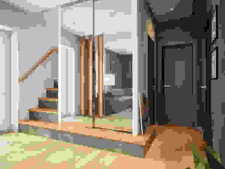 House in Tomsk EVGENY BELYAEV DESIGN Modern Corridor, Hallway and Staircase