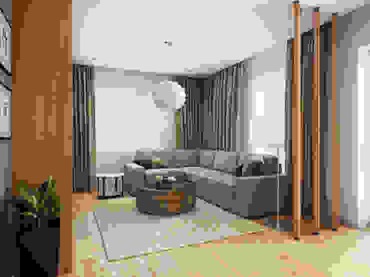 House in Tomsk EVGENY BELYAEV DESIGN Modern Living Room