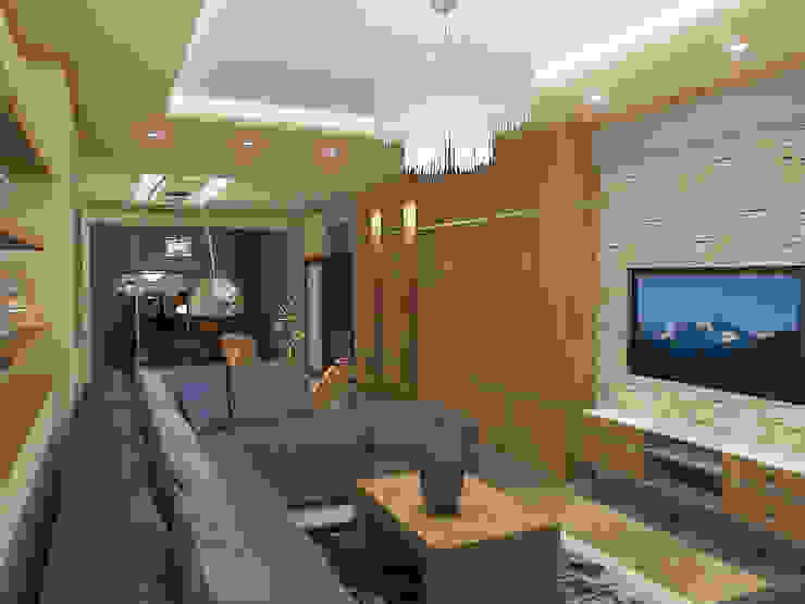 Quattro designs Salones de estilo moderno Aglomerado Beige