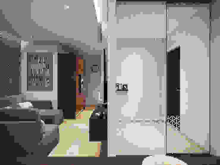 Apartment in Tomsk EVGENY BELYAEV DESIGN Modern corridor, hallway & stairs