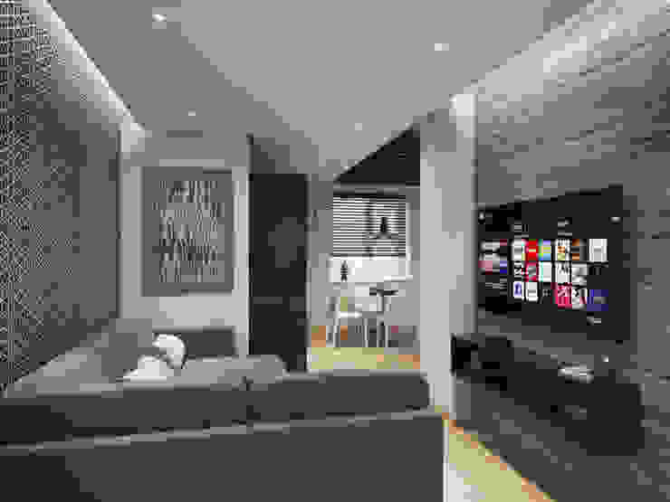 Apartment in Tomsk EVGENY BELYAEV DESIGN Modern living room